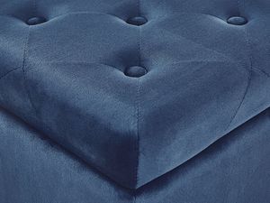 Beliani Puf ze schowkiem welurowy ciemnoniebieski LORETTO 7