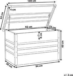 Skrzynia ogrodowa Beliani Cebrosa 300 l Jasny szary 9