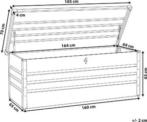 Skrzynia ogrodowa Beliani Cebrosa 600 l Szary 8