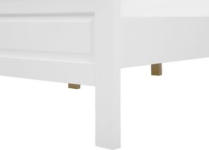 Beliani Łóżko drewniane 140 x 200 cm białe OLIVET 6
