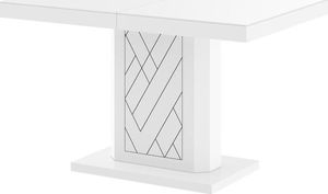 Hubertus Stół RIVIA 120(168)x80 biały połysk rozkładany 1