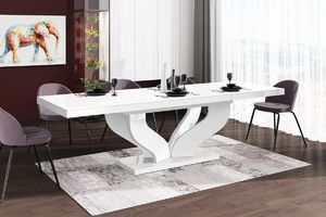 Hubertus Stół VIVA 160(256)x89 biały połysk rozkładany 4