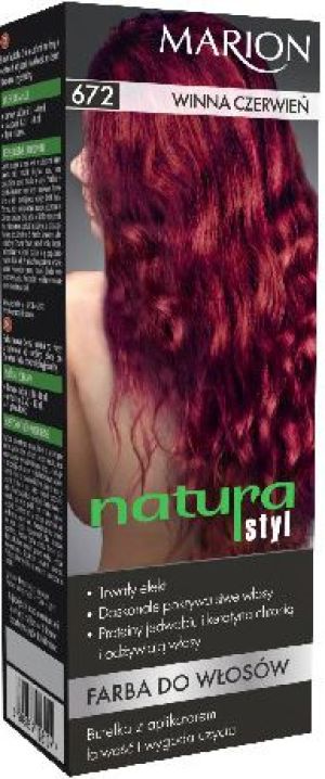 Marion Farba do włosów Natura Styl nr 672 winna czerwień - 78672 1
