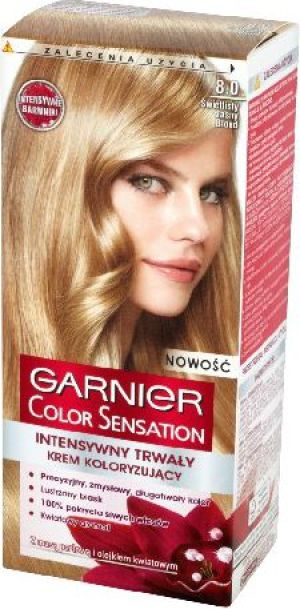 Garnier Color Sensation Krem koloryzujący 8.0 Light Blond- Świetlisty jasny blond 1
