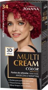 Joanna Multi Cream Color Farba nr 34 Intensywna Czerwień 2