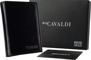 4U Cavaldi Duży, pionowy portfel męski z zapinką, skóra naturalna licowa Cavaldi Nie dotyczy 1
