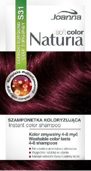 Joanna Naturia Soft Color Szampon koloryzujący S31 Głęboki Burgund 1