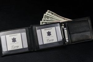 Ronaldo Skórzany portfel męski, poziomy, bez zapięcia, składany, Ronaldo Nie dotyczy 9