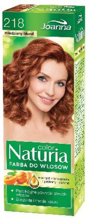 Joanna Naturia Color Farba do włosów nr 218-miedziany blond 150 g 1