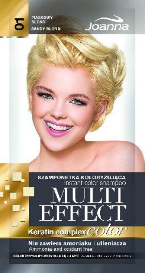 Joanna Multi Effect Color Keratin Complex Szamponetka 01 Piaskowy blond 35 g 1