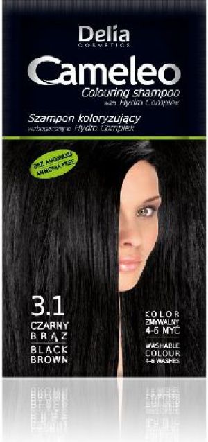 Delia Cosmetics Cameleo Szampon koloryzujący 3.1 czarny brąz 1
