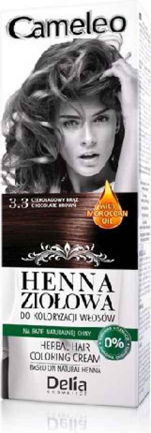 Delia Cosmetics Cameleo Henna Ziołowa nr 3.3 czekoladowy brąz 75 g 1