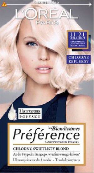 L’Oreal Paris Farba Recital Preference 11.21 Bardzo Bardzo Jasny Chłodny Perłowy Blond 1