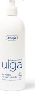 Ziaja Ulga dla skóry wrażliwej kremowy żel myjący do twarzy i ciała 400ml dozownik 1