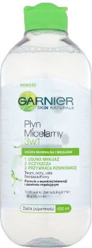 Garnier Essentials Płyn micelarny do cery normalnej i mieszanej 3w1 400ml 1