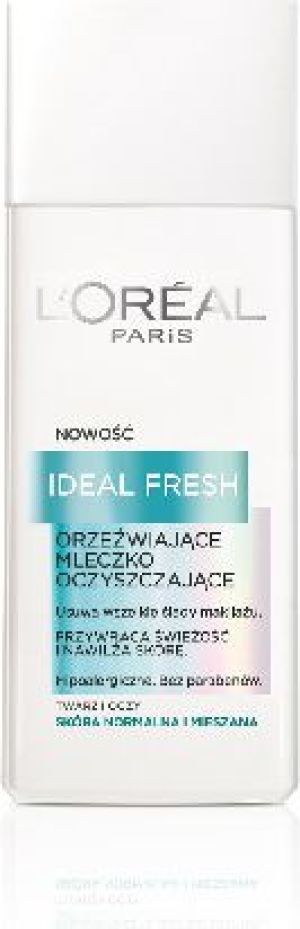 L’Oreal Paris Ideal Fresh Mleczko oczyszczające do twarzy i oczu do skóry normalnej i mieszanej 200 ml 1