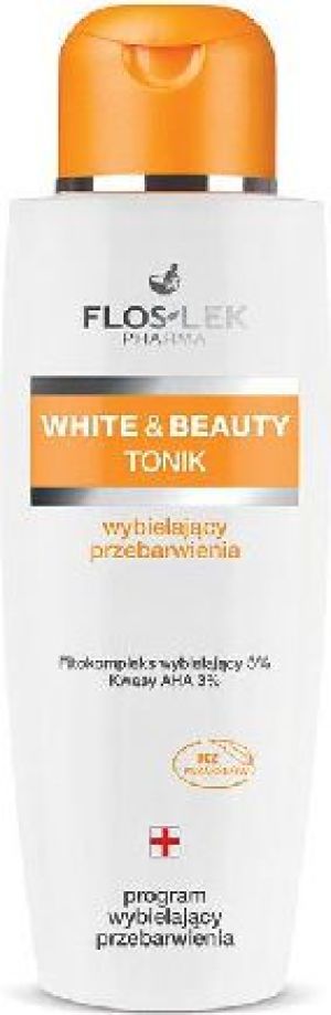 FLOSLEK White and Beauty Tonik wybielający z kwasami AHA 200 ml 1