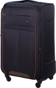 Solier Duża walizka miękka XL Solier STL1311 czarno-brązowa Nie dotyczy 1