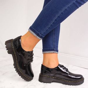 Filippo Glany skórzane damskie lakierowane czarne McKey 39 2