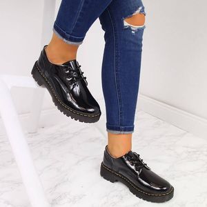 Filippo Glany skórzane damskie lakierowane czarne McKey 39 6