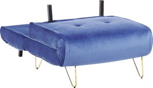Beliani Sofa welurowa rozkładana granatowa VESTFOLD 5
