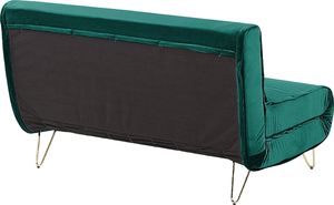 Shumee Sofa welurowa rozkładana 2-osobowa ciemnozielona VESTFOLD 7