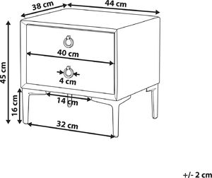 Shumee Szafka nocna czarna SEZANNE 7