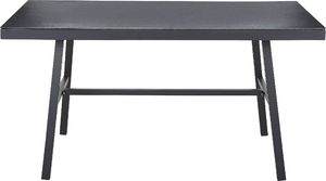 Shumee Stół ogrodowy metalowy 150 x 90 cm czarny CANETTO 3