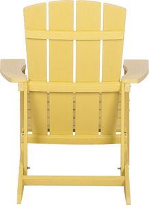Shumee Krzesło ogrodowe z podnóżkiem żółte ADIRONDACK 5