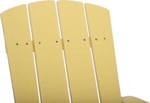 Shumee Krzesło ogrodowe z podnóżkiem żółte ADIRONDACK 6