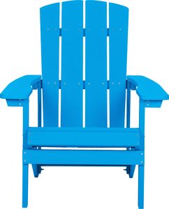 Shumee Krzesło ogrodowe z podnóżkiem niebieskie ADIRONDACK 3