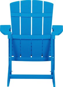 Shumee Krzesło ogrodowe z podnóżkiem niebieskie ADIRONDACK 5