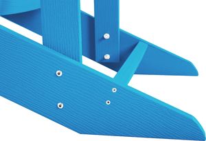 Shumee Krzesło ogrodowe z podnóżkiem niebieskie ADIRONDACK 7