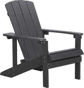Shumee Krzesło ogrodowe z podnóżkiem ciemnoszare ADIRONDACK 2