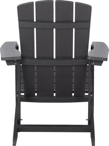 Shumee Krzesło ogrodowe z podnóżkiem ciemnoszare ADIRONDACK 5