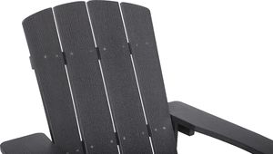 Shumee Krzesło ogrodowe z podnóżkiem ciemnoszare ADIRONDACK 6