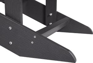 Shumee Krzesło ogrodowe z podnóżkiem ciemnoszare ADIRONDACK 7