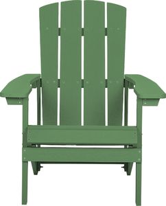 Shumee Krzesło ogrodowe z podnóżkiem zielone ADIRONDACK 3