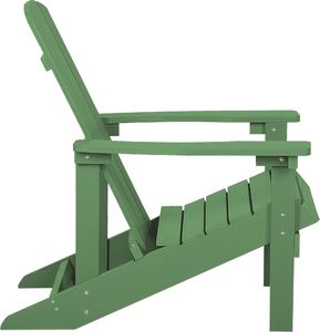 Shumee Krzesło ogrodowe z podnóżkiem zielone ADIRONDACK 4