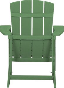 Shumee Krzesło ogrodowe z podnóżkiem zielone ADIRONDACK 5