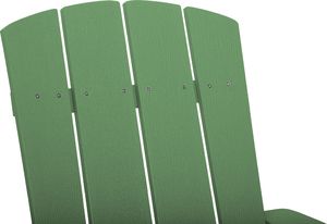 Shumee Krzesło ogrodowe z podnóżkiem zielone ADIRONDACK 6