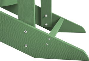 Shumee Krzesło ogrodowe z podnóżkiem zielone ADIRONDACK 8