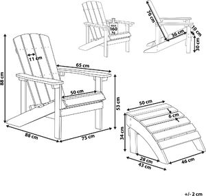 Shumee Krzesło ogrodowe z podnóżkiem zielone ADIRONDACK 9