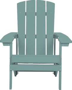 Shumee Krzesło ogrodowe z podnóżkiem turkusowe ADIRONDACK 3