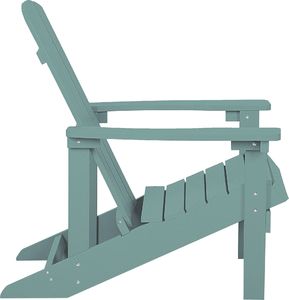 Shumee Krzesło ogrodowe z podnóżkiem turkusowe ADIRONDACK 4