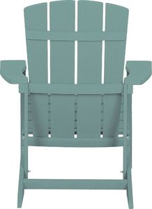 Shumee Krzesło ogrodowe z podnóżkiem turkusowe ADIRONDACK 5