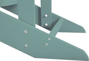 Shumee Krzesło ogrodowe z podnóżkiem turkusowe ADIRONDACK 7