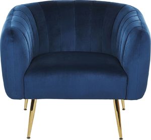 Shumee Fotel welurowy niebieski LACONIA 2