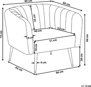 Shumee Fotel welurowy niebieski LACONIA 7