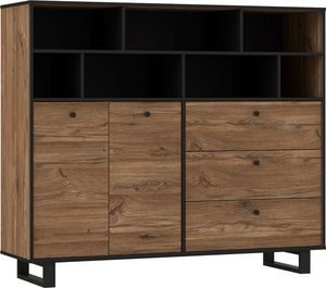 Selsey SELSEY Komoda SEWK 145 cm dąb kolonialny - czarny 1